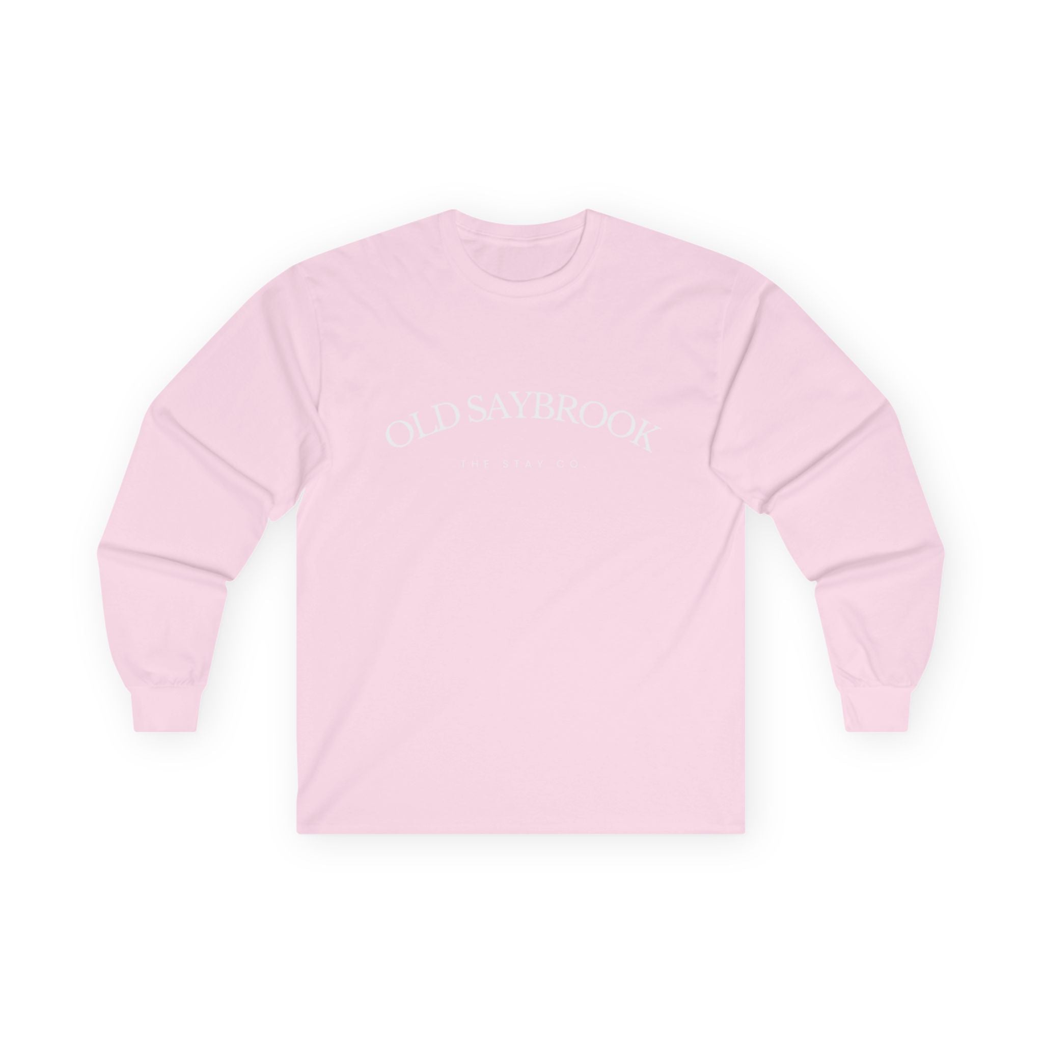 Old Saybrook Long Sleeve Tee With Light House on Back