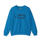 Adult Crewneck-Saybrook Manor with Logo on Back- Black Writing