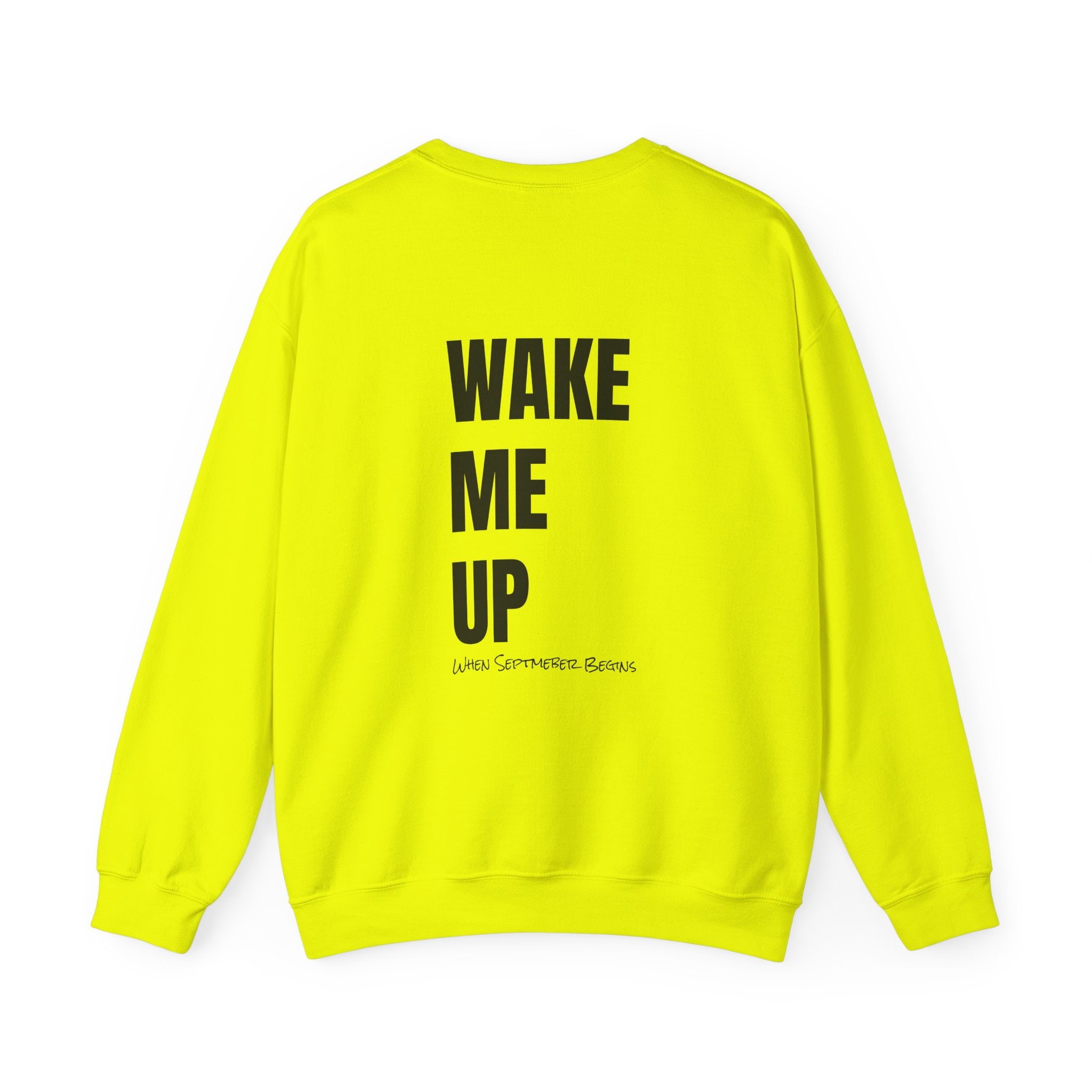 Adult- Teacher Crew Neck " Do Not Disturb" (Front)  "Wake Me Up- When September Begins" (Back) -Crewneck Sweatshirt, Cozy Fall Apparel, Unisex Gift, Casual Style, September Vibes, Seasonal Fashion