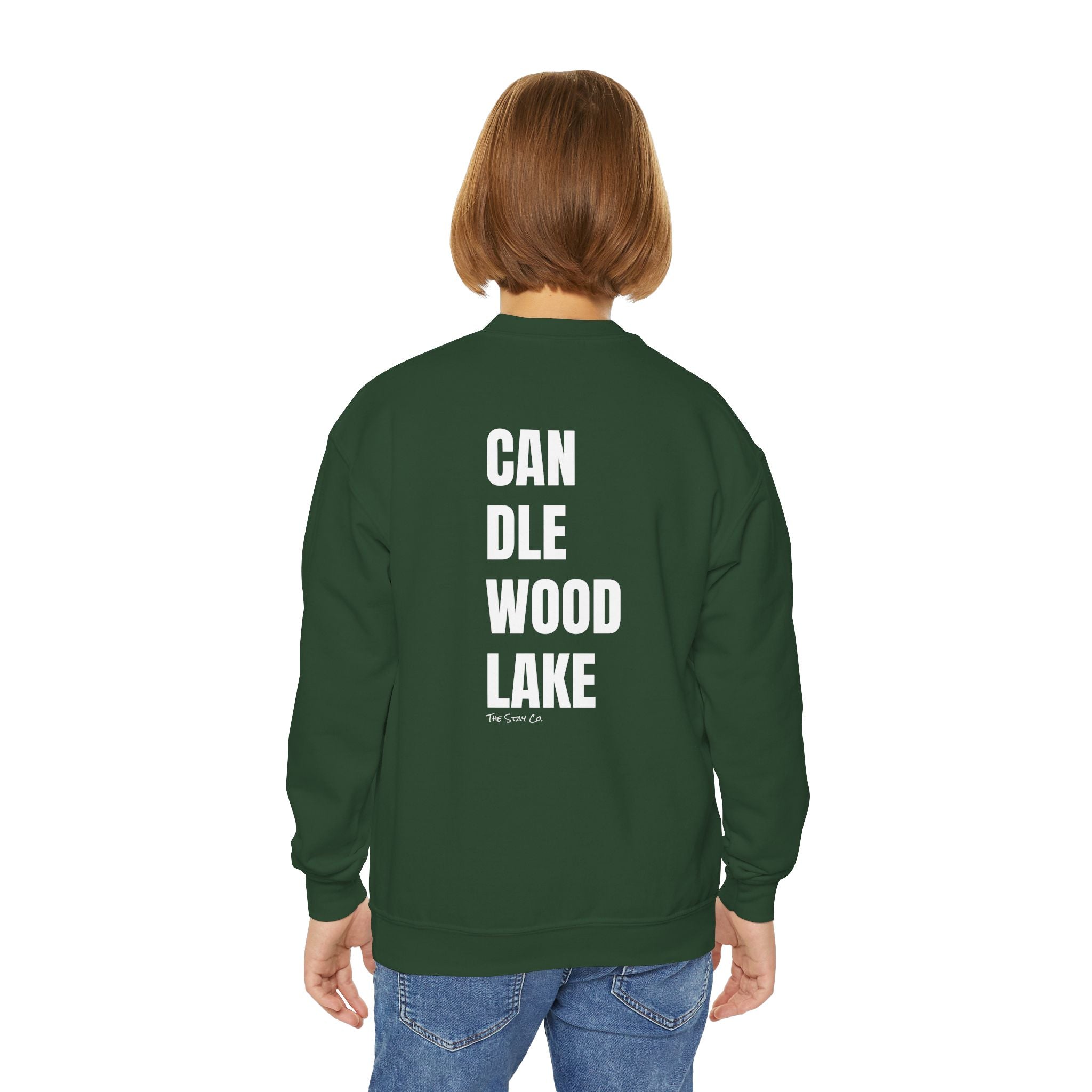 Youth-(XS-XL) "Catch Me At" (Front) "Candlewood Lake" (Back)- Unisex Crewneck Sweatshirt