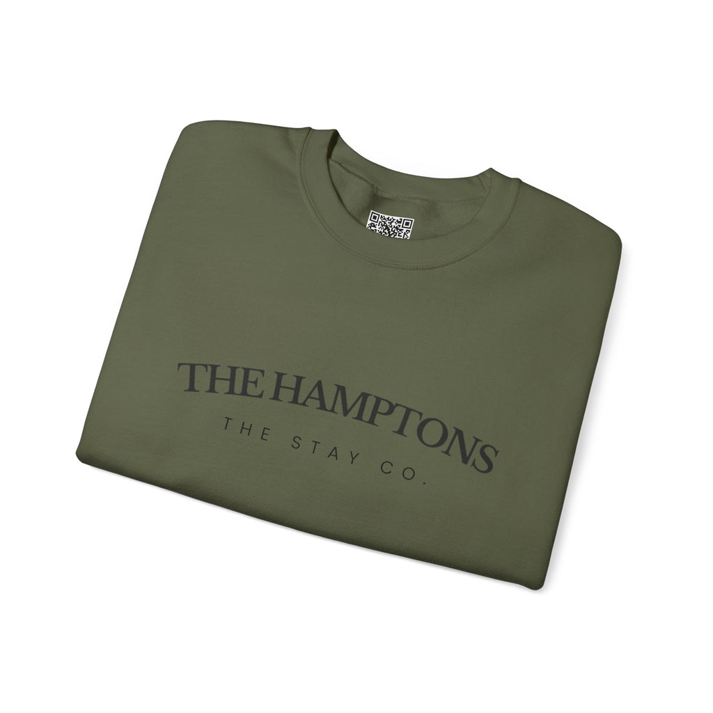 Adult- "The Hamptons" - Black Writing- Crewneck Sweatshirt
