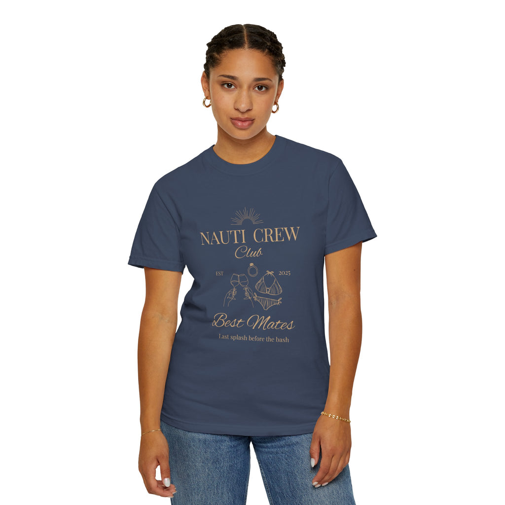 Matching "Nauti Crew-Best Mates" -T-Shirt, Pefect for Bachelorette and Wedding Parties- Unisex Vacation Top, Sailor Humor Apparel