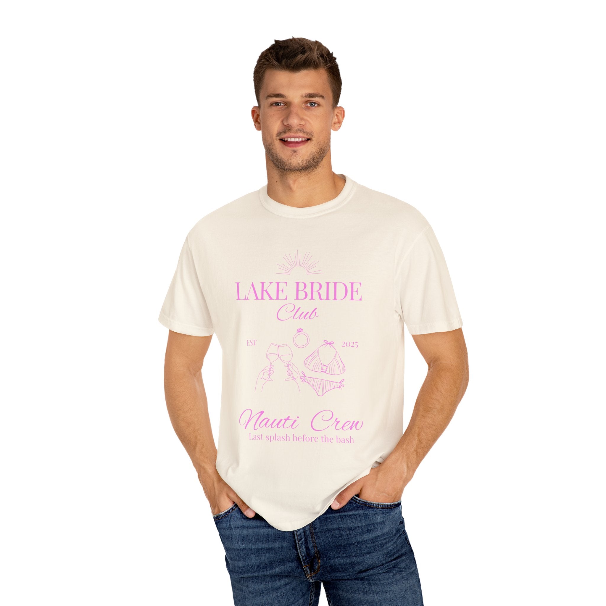 "Lake Bride " Unisex T-Shirt, Bridal Party Gift, Bachelorette and wedding parties, Bachelorette Weekend Tee, Nautical Theme Shirt