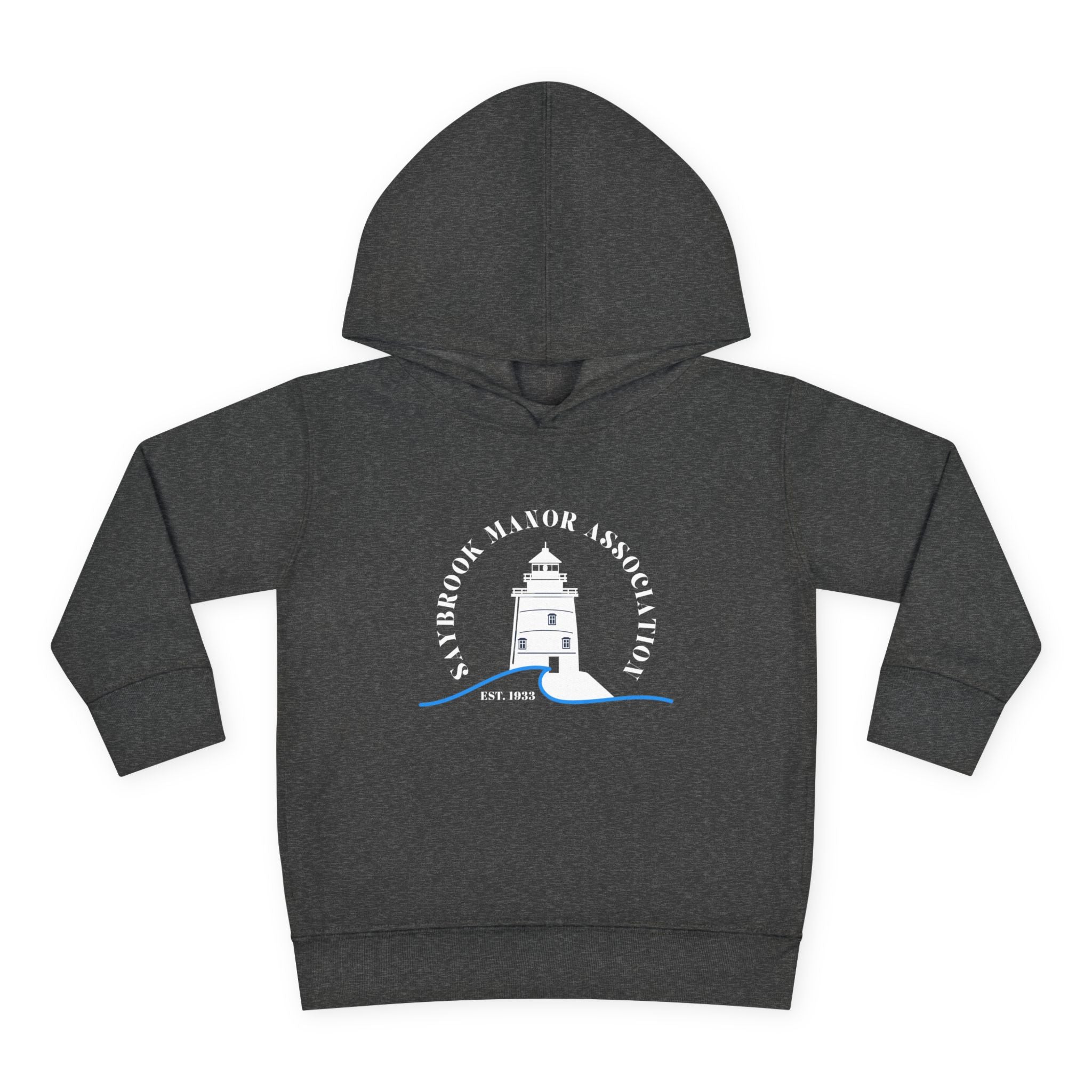 Toddler Hoodie- Saybrook Manor Association Logo on Front - "NAP. SNAX. SAYBROOK. REPEAT."