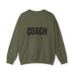 Adult- PE Teacher Crew Neck "Squad Goals" (Front)- "COACH #PhysiclEducationClub" (Back) -Crewneck Sweatshirt, Cozy Fall Apparel, Unisex Gift, Casual Style, September Vibes, Seasonal Fashion