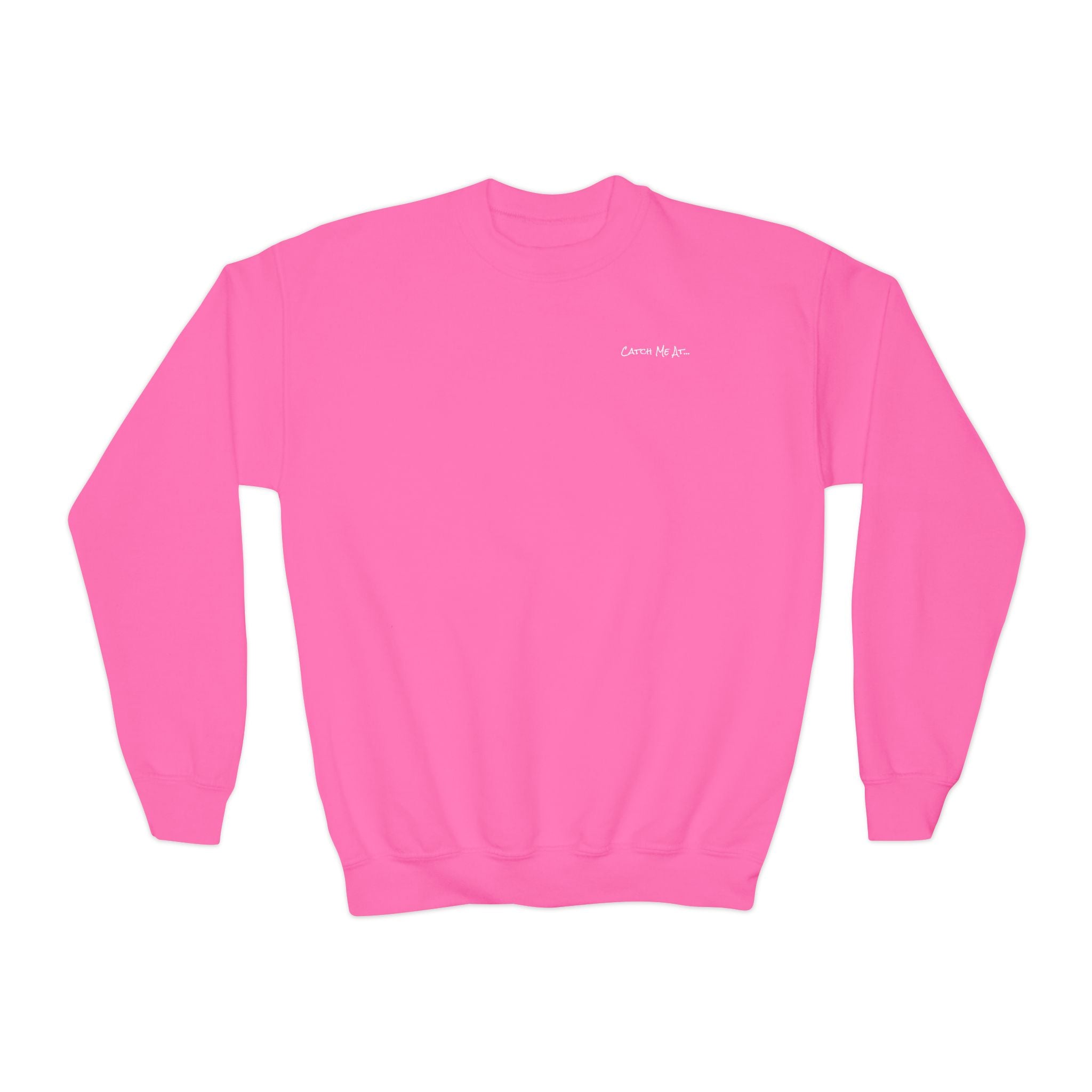 Youth-(XS-XL) "Catch Me At" (Front) "Candlewood Lake" (Back)- Unisex Crewneck Sweatshirt