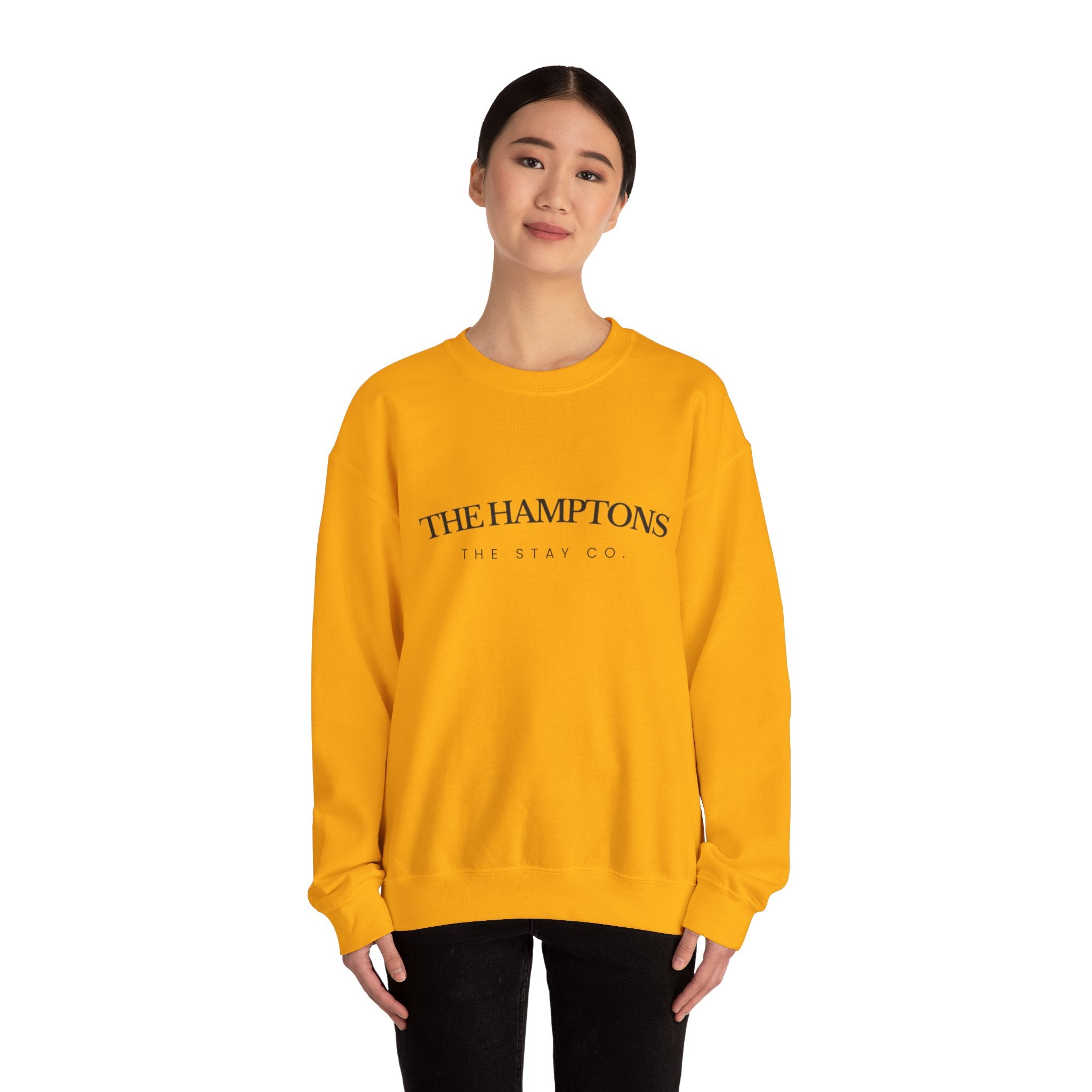 Adult- "The Hamptons" - Black Writing- Crewneck Sweatshirt