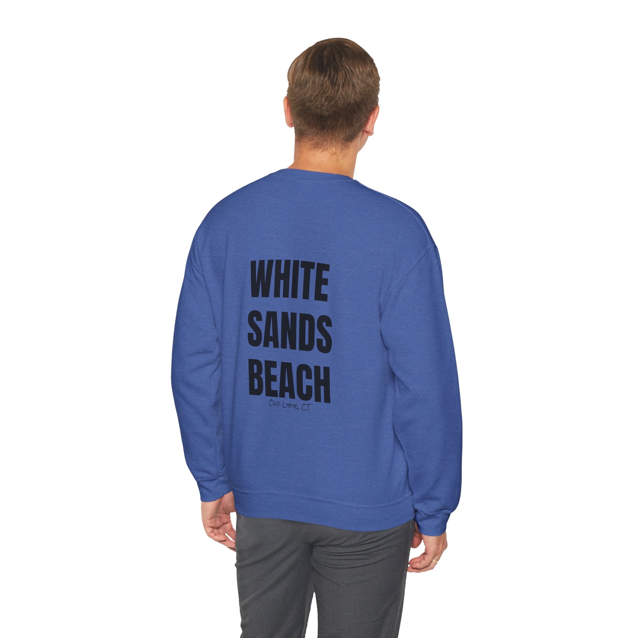 Adult- "'Catch me at"-(Front)- "White Sands Beach Old Lyme, CT"- (Back)- (No Flag) Custom Sweatshirt for location