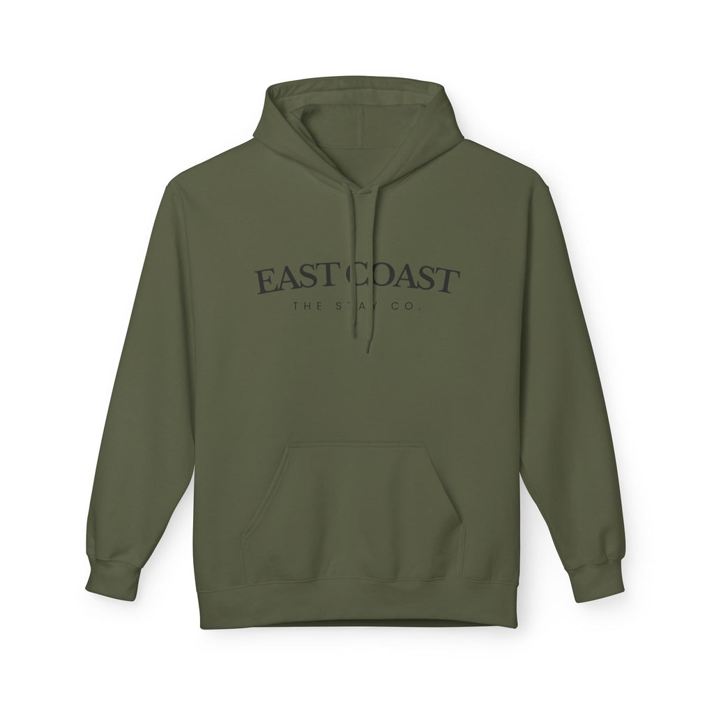 Adult-East Coast - Black Writing Hoodie