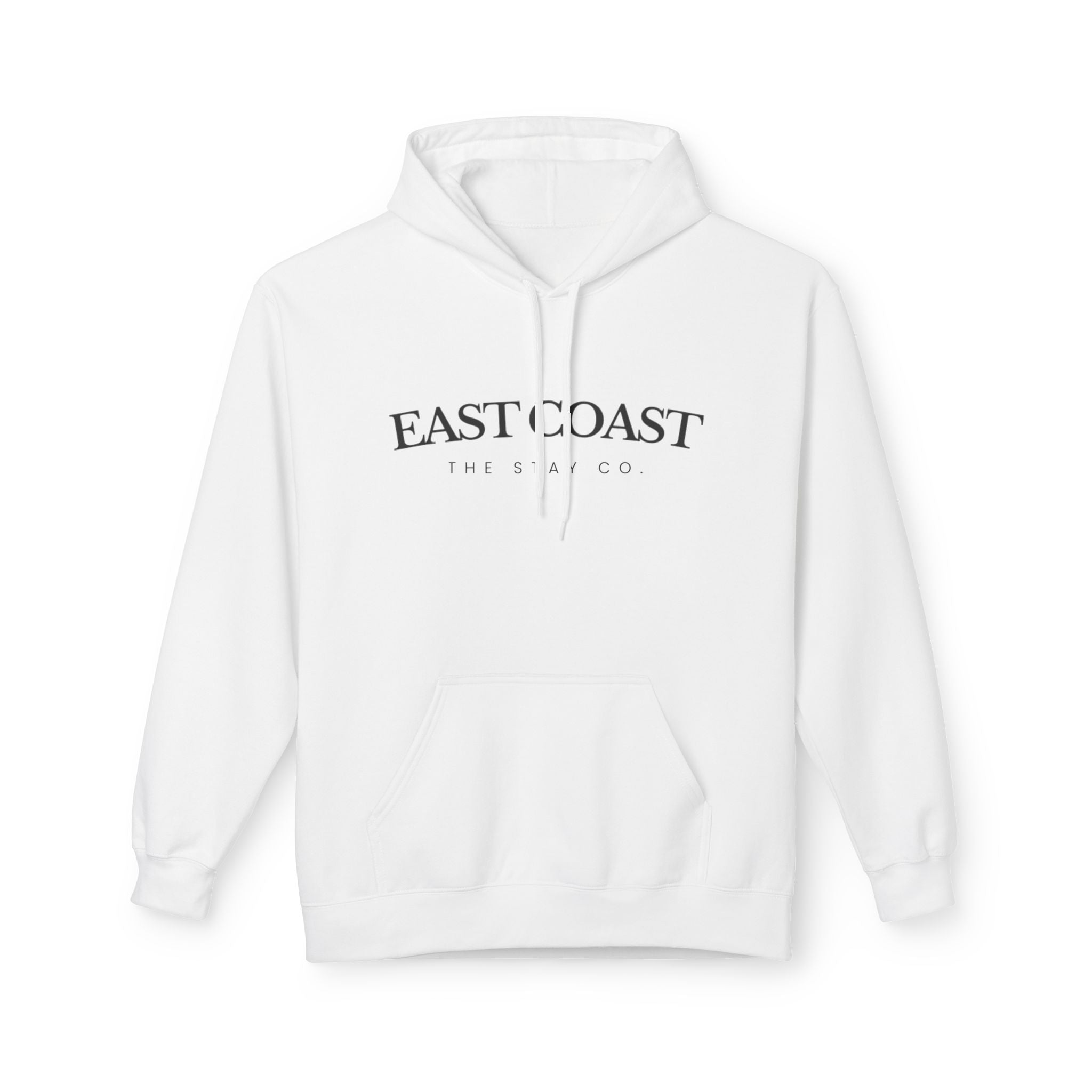 Adult-East Coast - Black Writing Hoodie