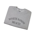 Adult- "White Sands Beach" - Black Writing- Unisex Crewneck Sweatshirt
