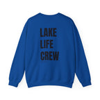 Adult- "Made for this"- (Front)  "Lake Life Crew" (Back)- Black Writing- Unisex Crewneck Sweatshirt