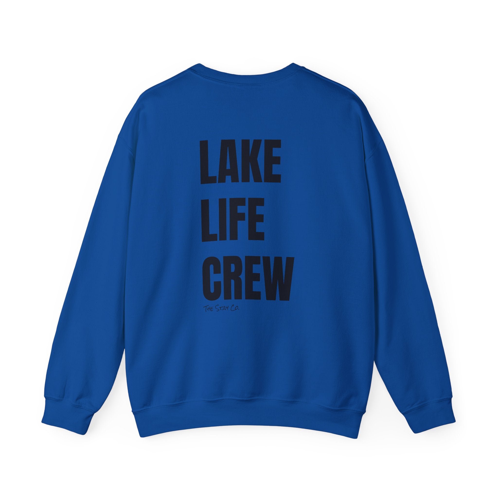 Adult- "Made for this"- (Front)  "Lake Life Crew" (Back)- Black Writing- Unisex Crewneck Sweatshirt