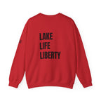 Lake Life Liberty, 'Merica Crewneck Sweatshirt