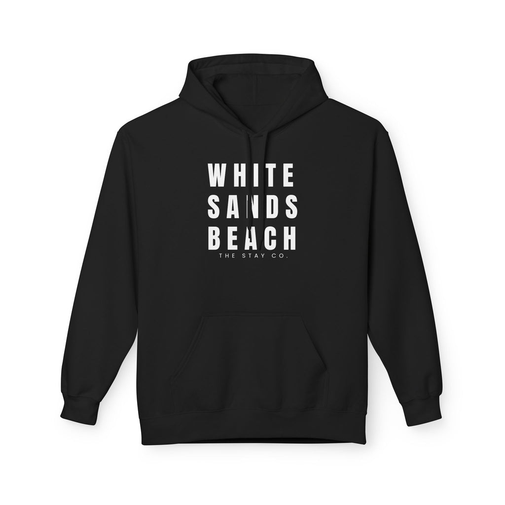 White Sands Beach Hoodie in White Writing