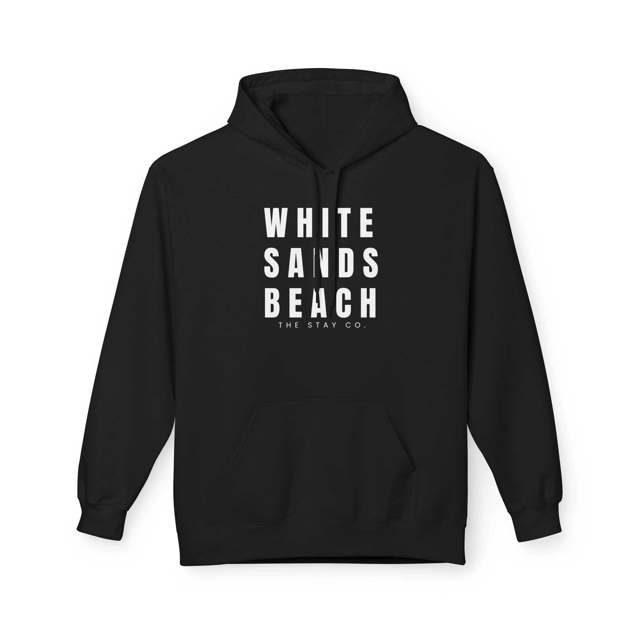 White Sands Beach Hoodie in White Writing