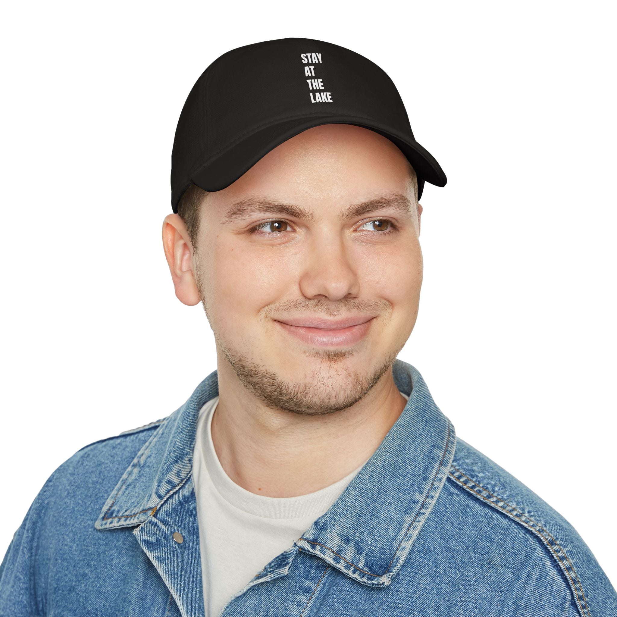 "Stay at the Lake"- Low Profile Baseball Cap with Velcro Back