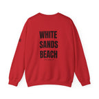 Adult- "Salty AF..." (Front) "White Sands Beach -Old Lyme, CT" (Back) With Flag on Sleeve- Unisex Crewneck