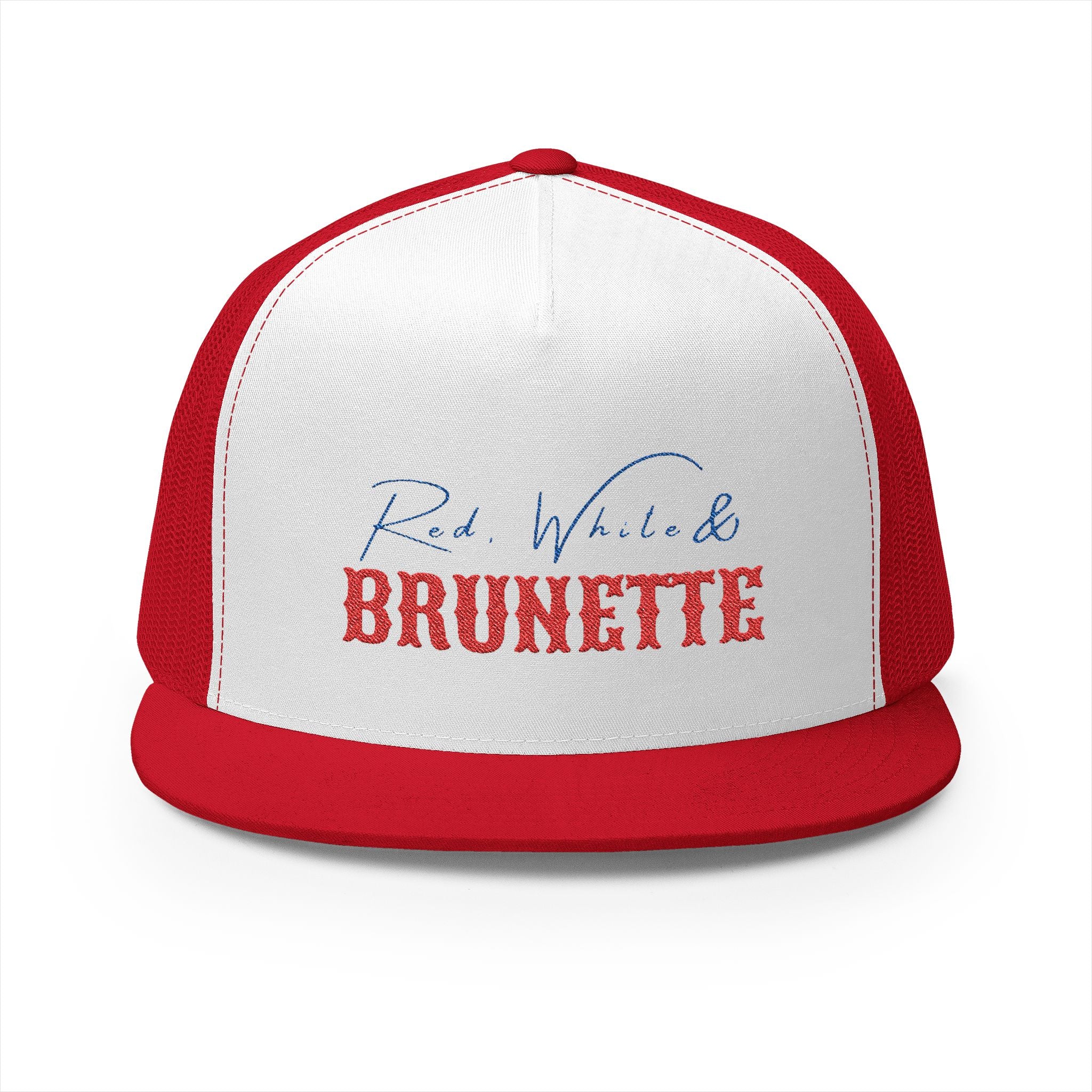 "Red, White & Brunette"- Stylish 5 Panel Trucker Cap with Embroidery, Perfect for Casual Outfits, Summer Festivals, Gifts for Friends, Birthday Parties, [...]