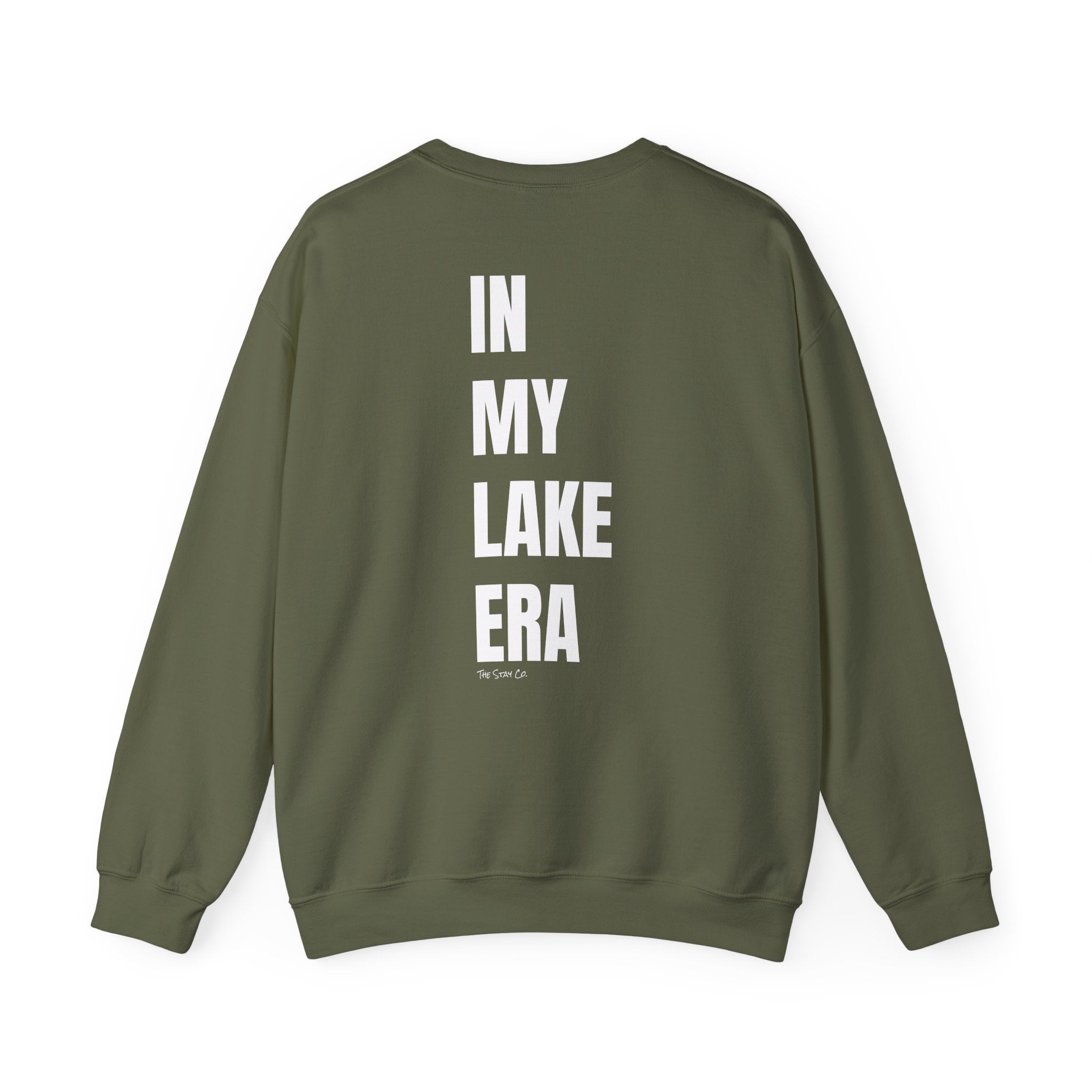 Adult- "Born for this"- (Front)  "In My Lake Era" (Back)- White Writing- Unisex Crewneck Sweatshirt