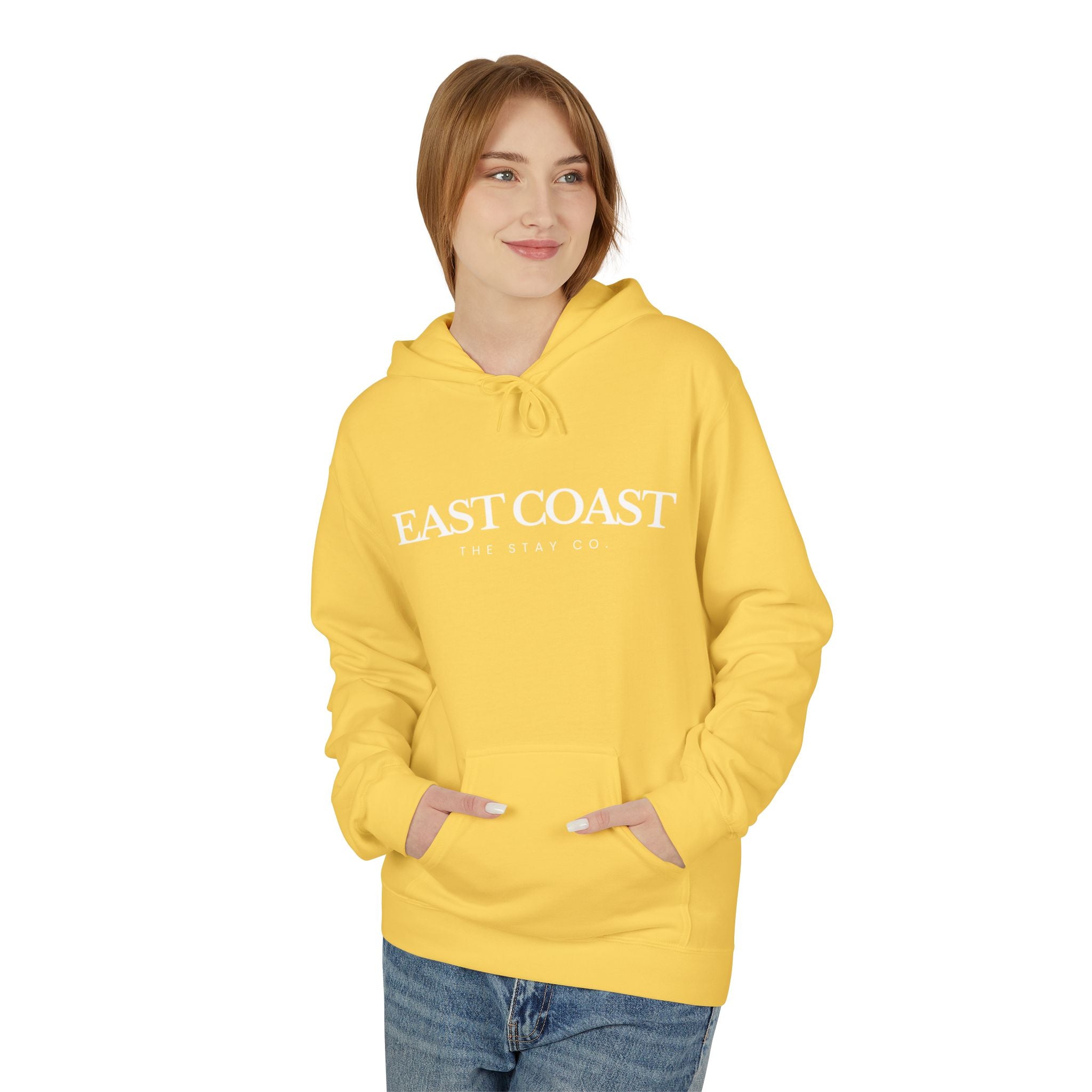 Adult-East Coast - White Writing Hoodie