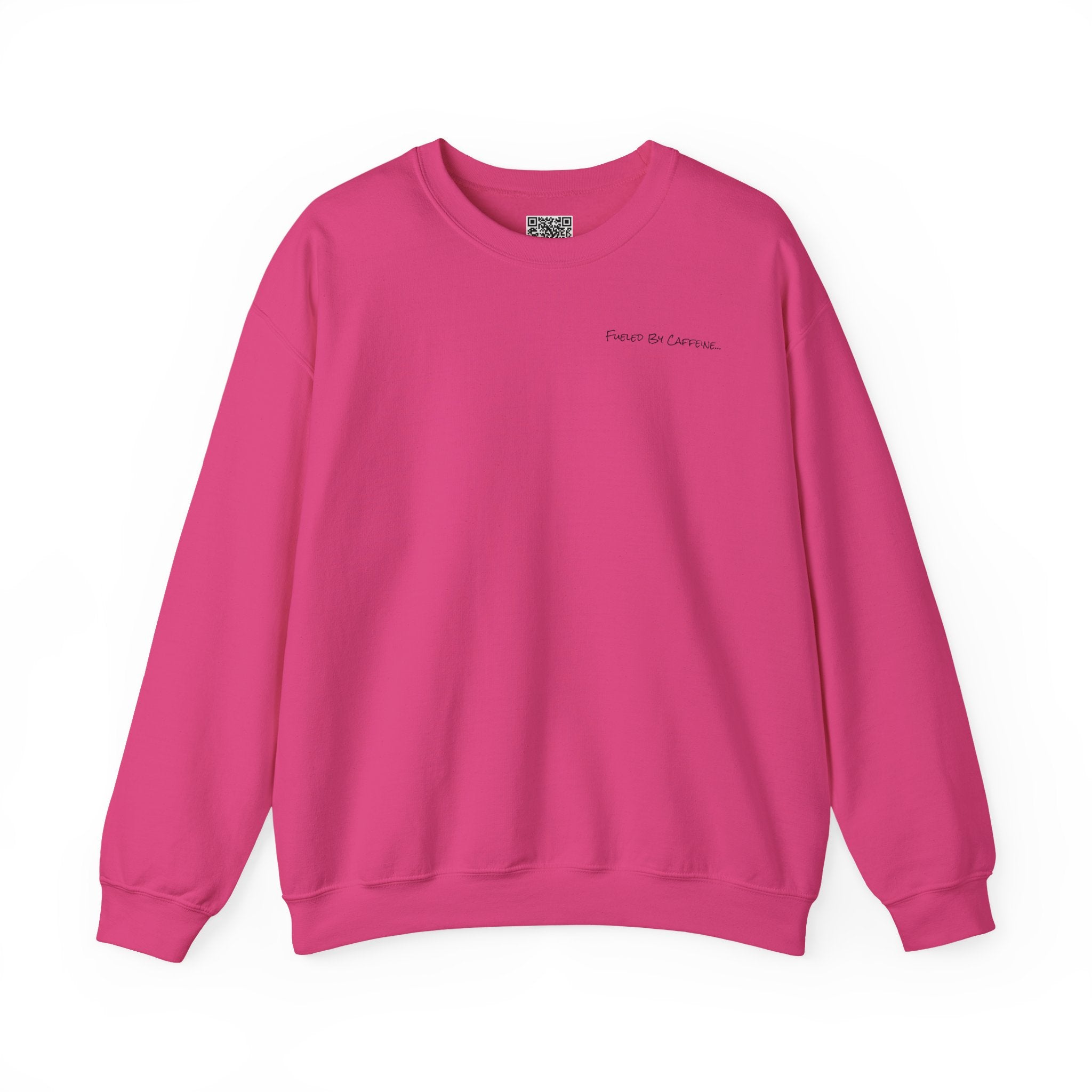 Adult- Teacher Crew Neck "Fueled by Caffeine" (Front) - "Chaos Coordinator"- (Back) Crewneck Sweatshirt, Cozy Fall Apparel, Unisex Gift, Casual Style, September Vibes, Seasonal Fashion