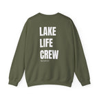 Adult- "Made For This"- (Front)  "Lake Life Crew" (Back)- White Writing- Unisex Crewneck Sweatshirt