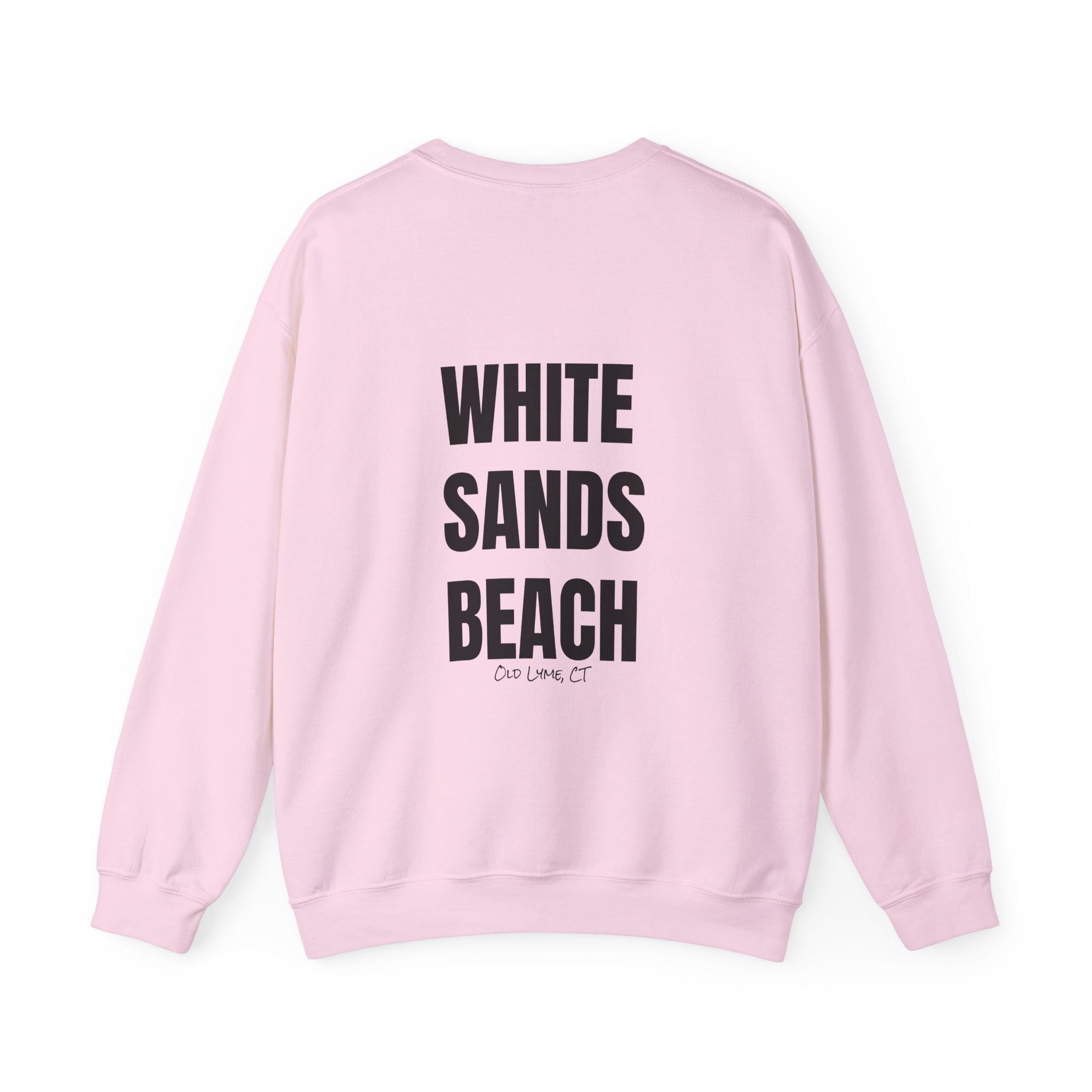 Adult- "'Catch me at"-(Front)- "White Sands Beach Old Lyme, CT"- (Back)- (No Flag) Custom Sweatshirt for location