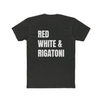 Adult- "Red White & Rigatoni" -In White Writing
