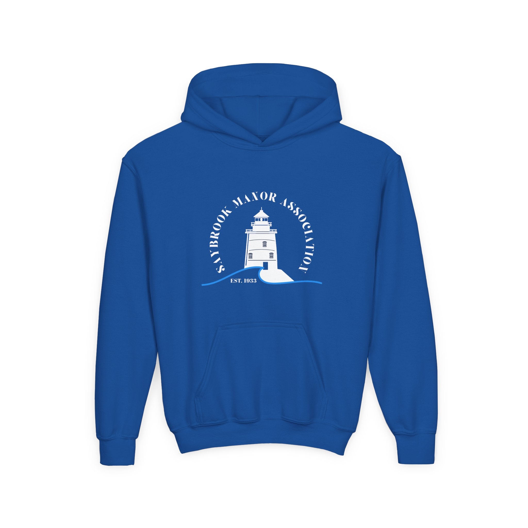 Youth Old Saybrook Hoodie with Logo On Front