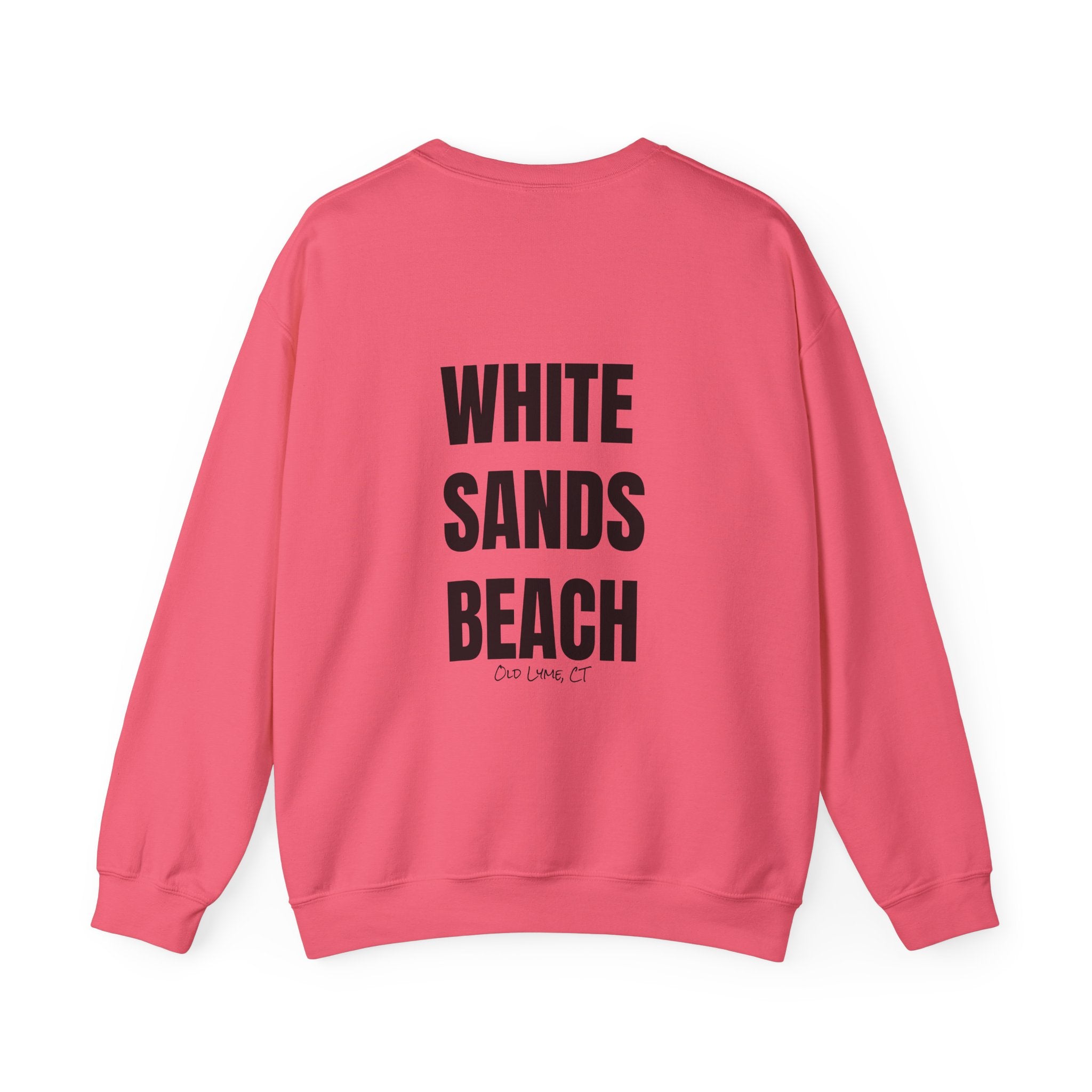 Adult- "'Catch me at"-(Front)- "White Sands Beach Old Lyme, CT"- (Back)- (No Flag) Custom Sweatshirt for location