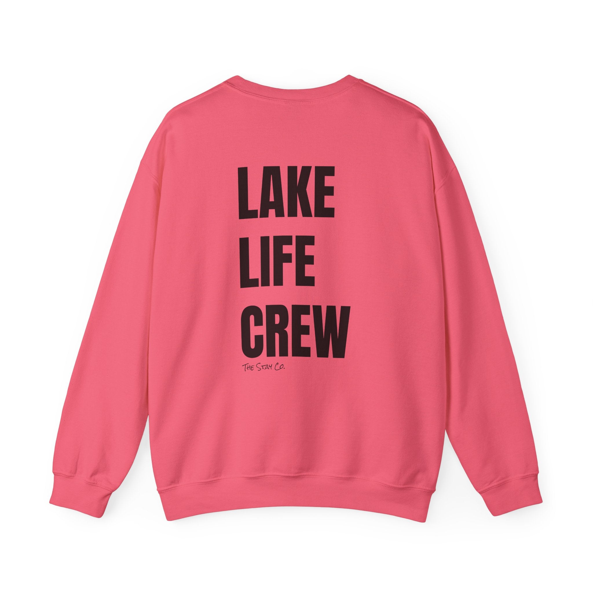 Adult- "Made for this"- (Front)  "Lake Life Crew" (Back)- Black Writing- Unisex Crewneck Sweatshirt