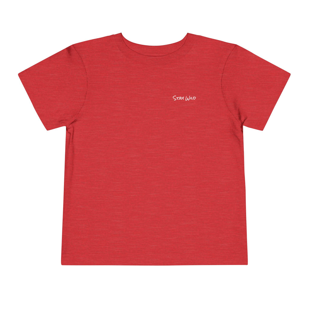 Toddler (2T-5T) - "Stay Wild" (Front) 'Walk. Run. Wakeboard. '(Back)- White Writing, Short Sleeve Tee