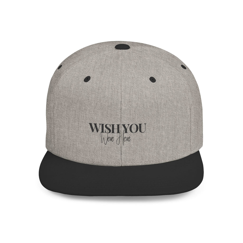 Embroidered Snackback Cap-"Wish You Were Here"- Casual Hat, Outdoor Apparel, Summer Fashion, Gift for Him/Her, Festival Accessory