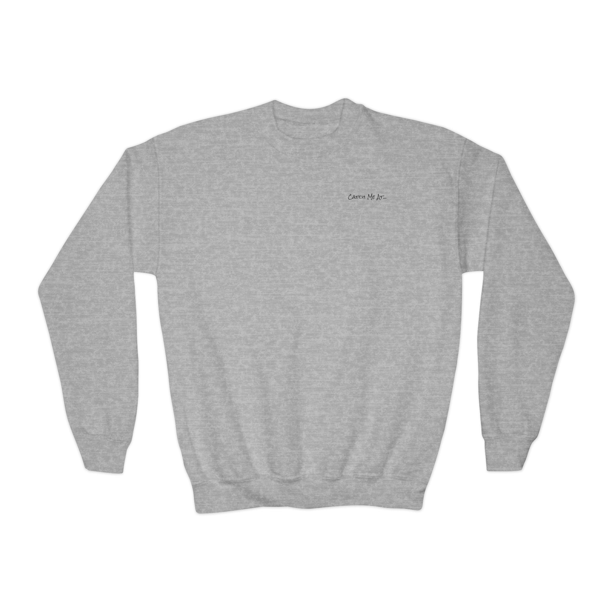 Youth-(XS-XL) "Catch Me At" (Front) "Candlewood Lake" (Back)- Unisex Crewneck Sweatshirt