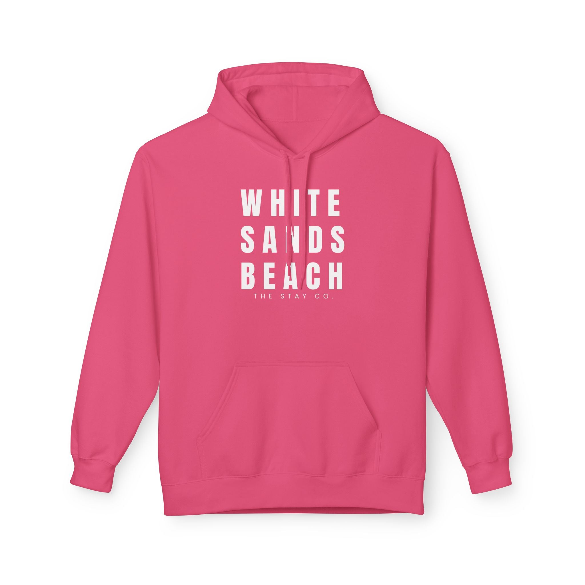 White Sands Beach Hoodie in White Writing