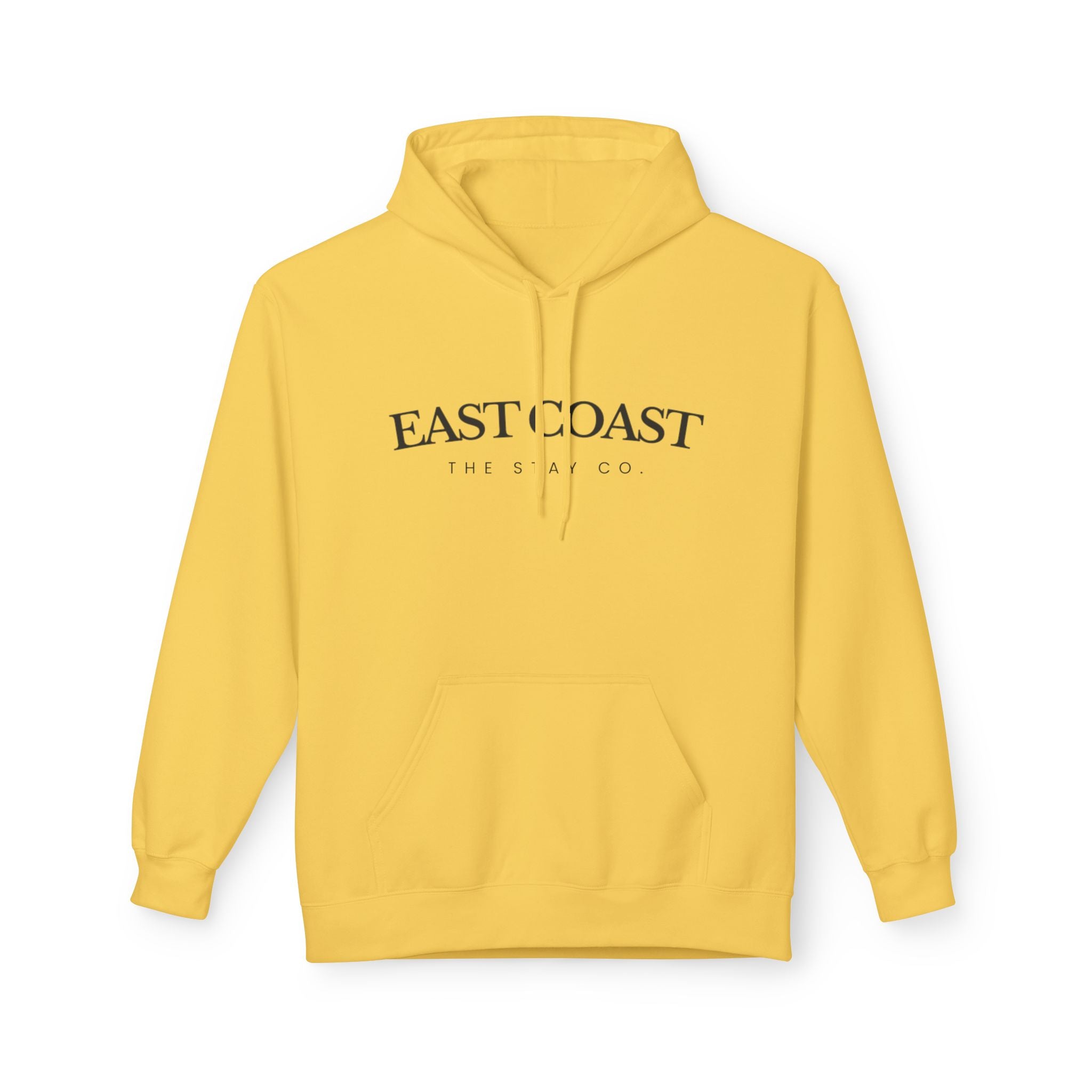 Adult-East Coast - Black Writing Hoodie