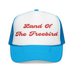 "Land of the Freebird"- Foam Trucker Hat, Embroidered Cap, BBQ Hat, Perfect Gift for Grilling Enthusiasts, Summer BBQ Accessory, Fun Party Hat