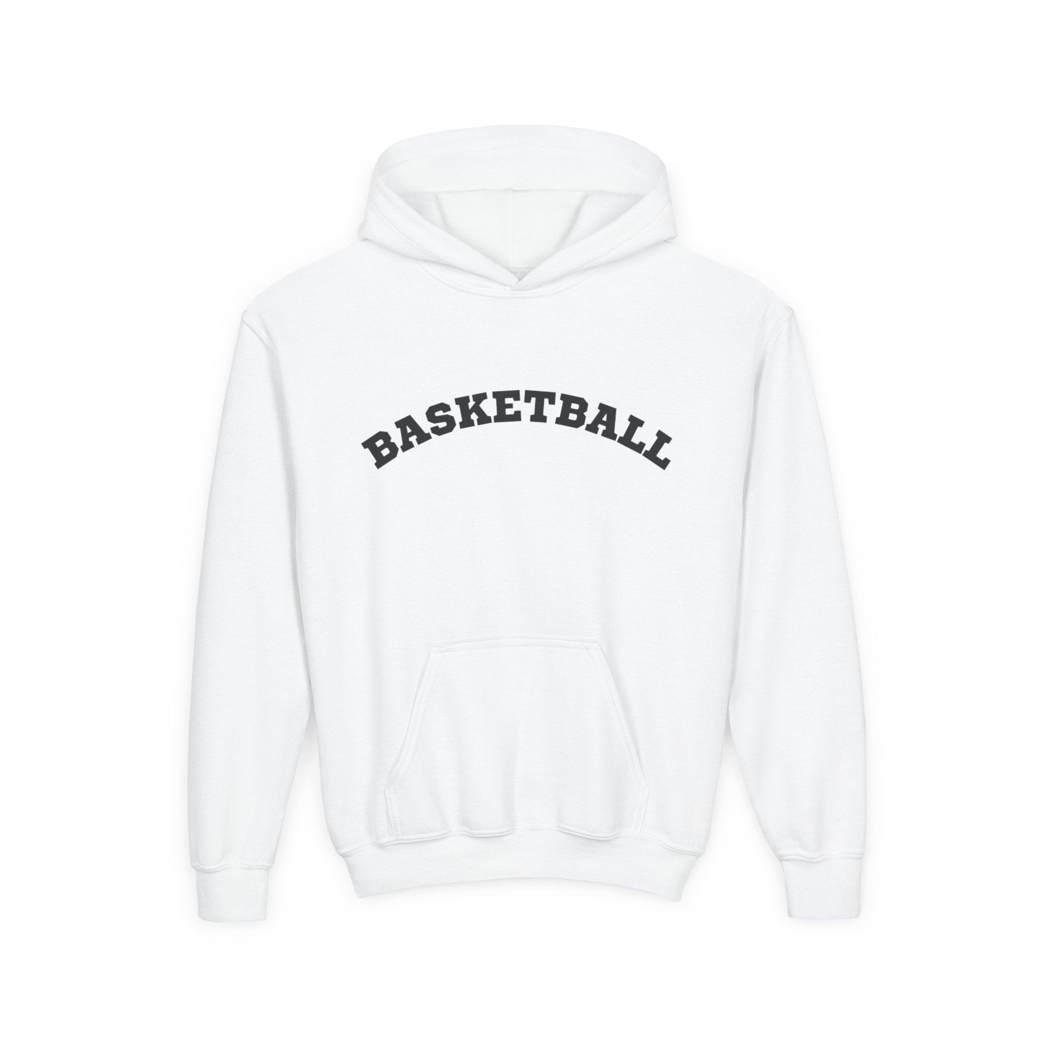 Youth Hoodie "Basketball" - Choose Your Color-Sports Apparel, Gift for Young Athletes, Team Spirit, Cozy Sweatshirt, Game Day Ready