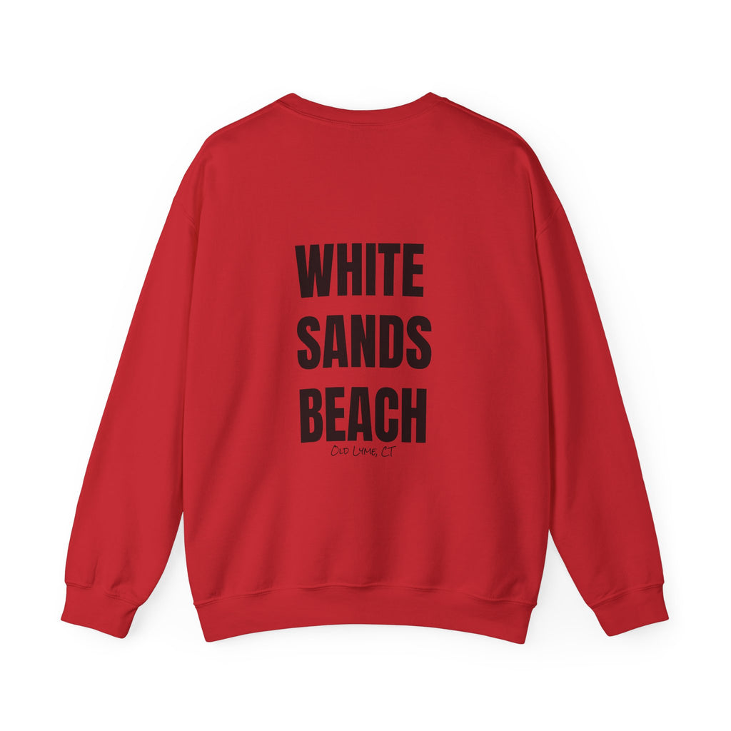 Adult- "'Catch me at"-(Front)- "White Sands Beach Old Lyme, CT"- (Back)- (No Flag) Custom Sweatshirt for location