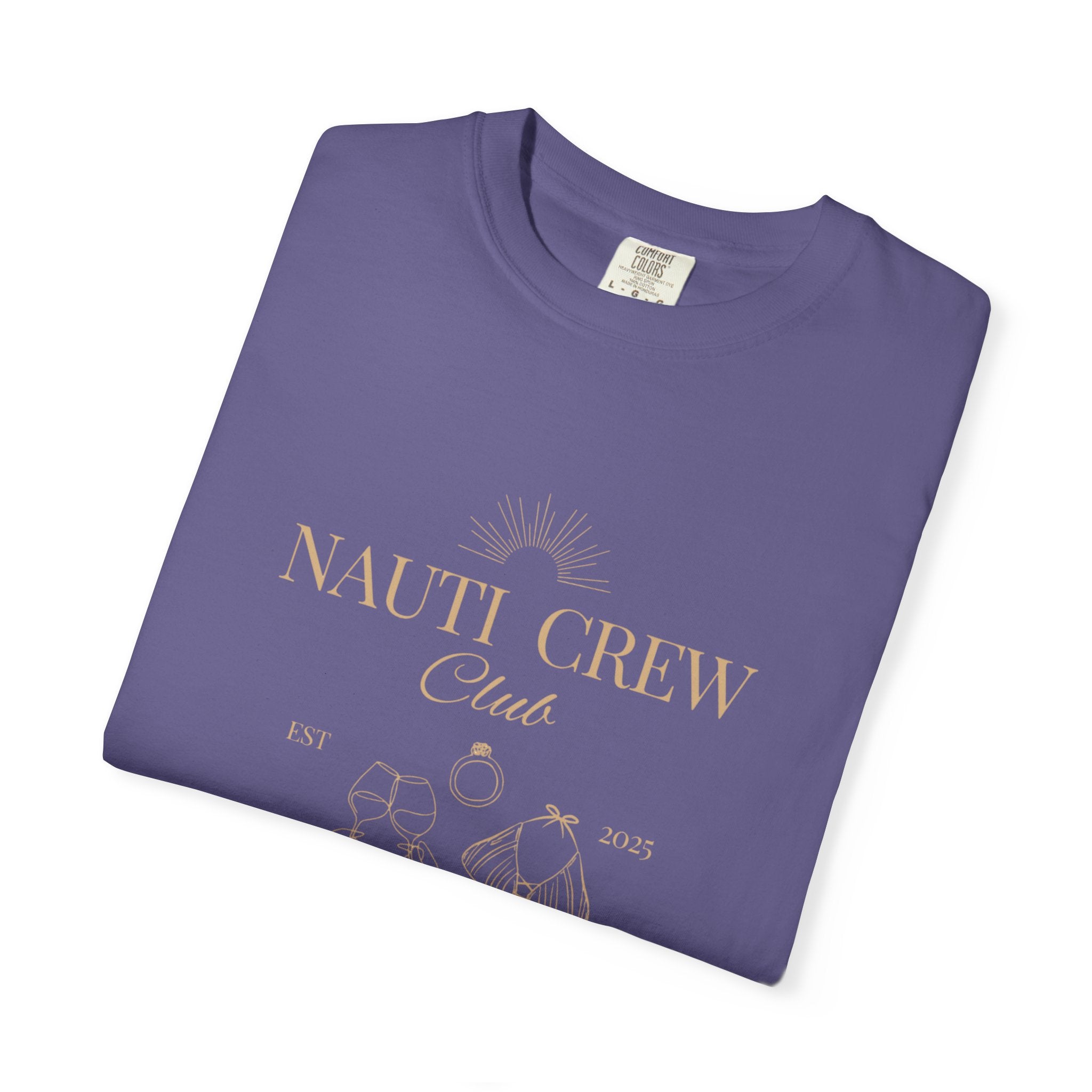 Matching "Nauti Crew-Best Mates" -T-Shirt, Pefect for Bachelorette and Wedding Parties- Unisex Vacation Top, Sailor Humor Apparel