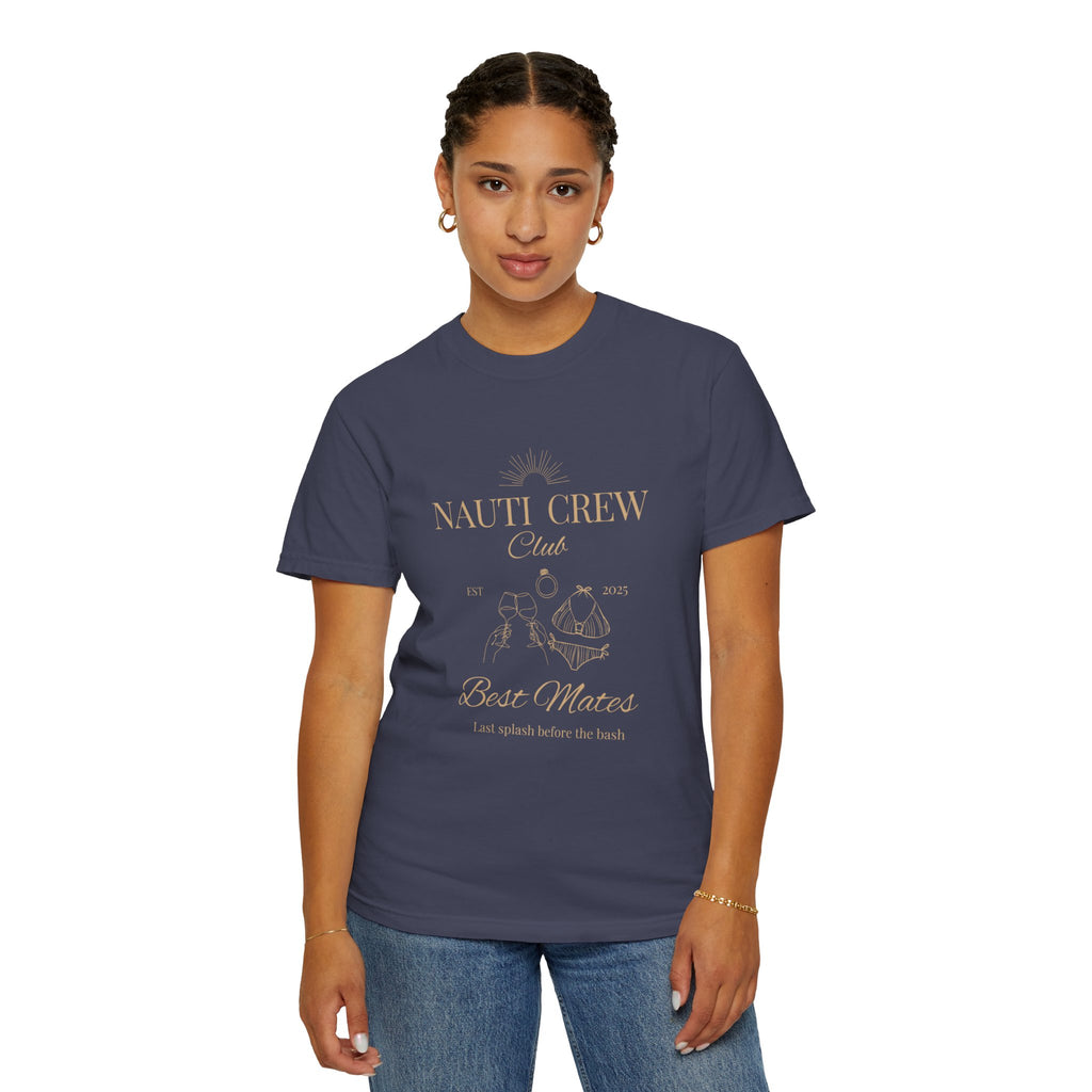 Matching "Nauti Crew-Best Mates" -T-Shirt, Pefect for Bachelorette and Wedding Parties- Unisex Vacation Top, Sailor Humor Apparel