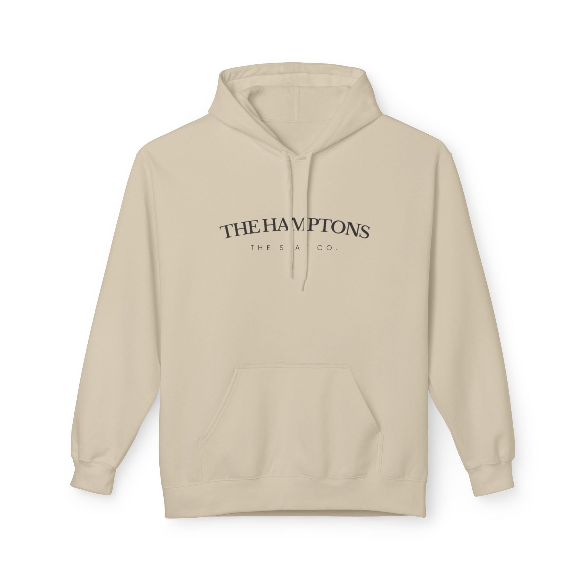 Adult-The Hamptons - Black Writing Hoodie