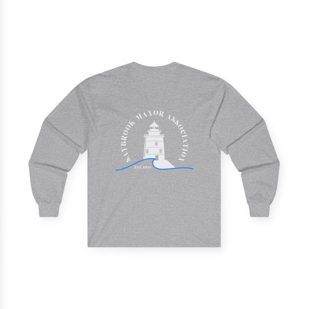 Old Saybrook Long Sleeve Tee With Light House on Back
