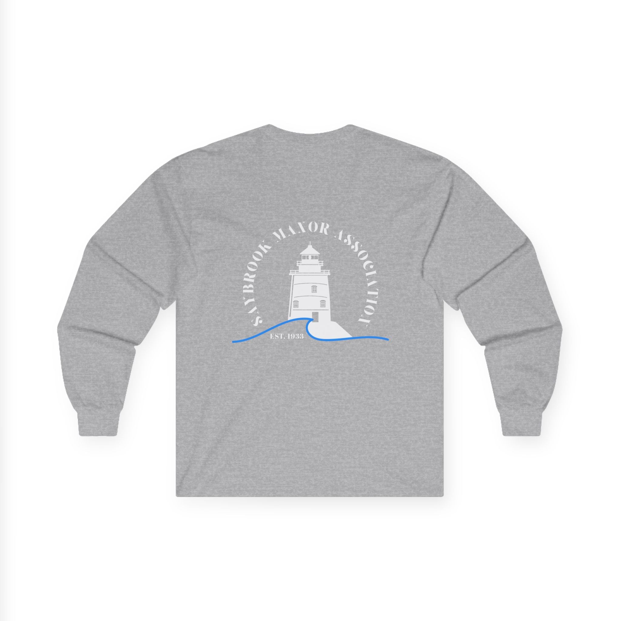 Old Saybrook Long Sleeve Tee With Light House on Back