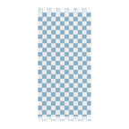 Boho Beach Towel in Blue- Cozy Bath Towel, Summer Picnic Blanket, Travel Towel, Minimalist Beach Gear
