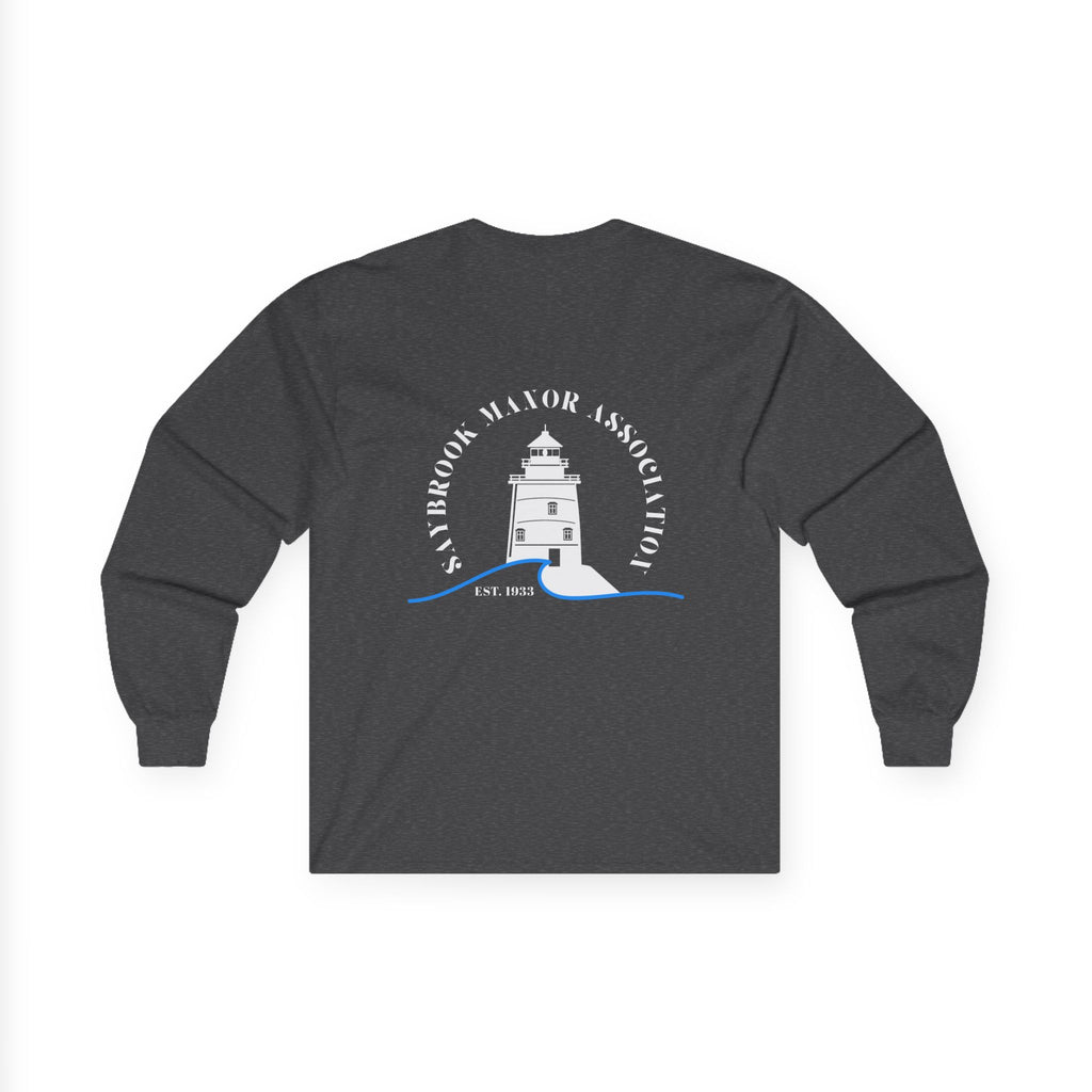 Old Saybrook Long Sleeve Tee With Light House on Back