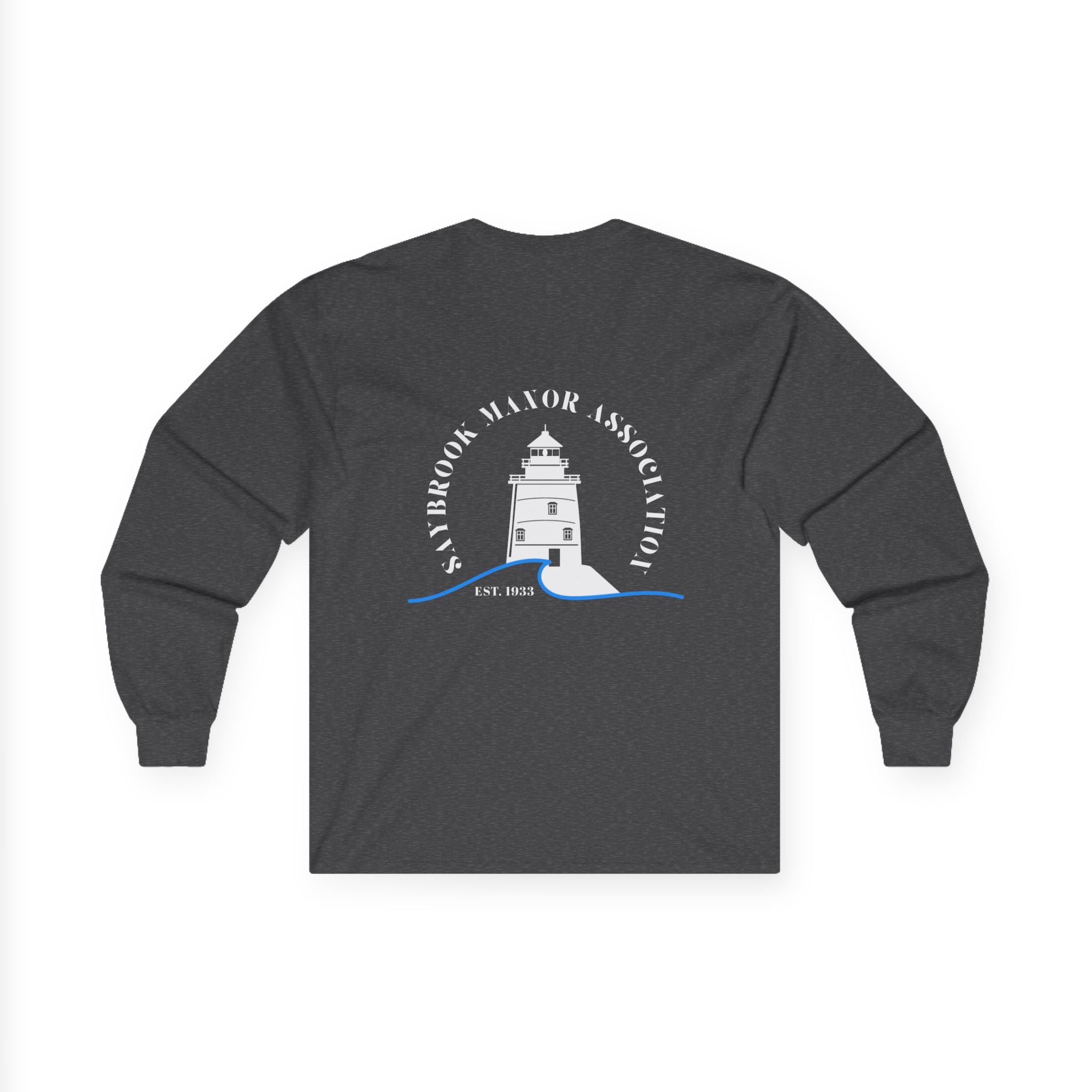 Old Saybrook Long Sleeve Tee With Light House on Back