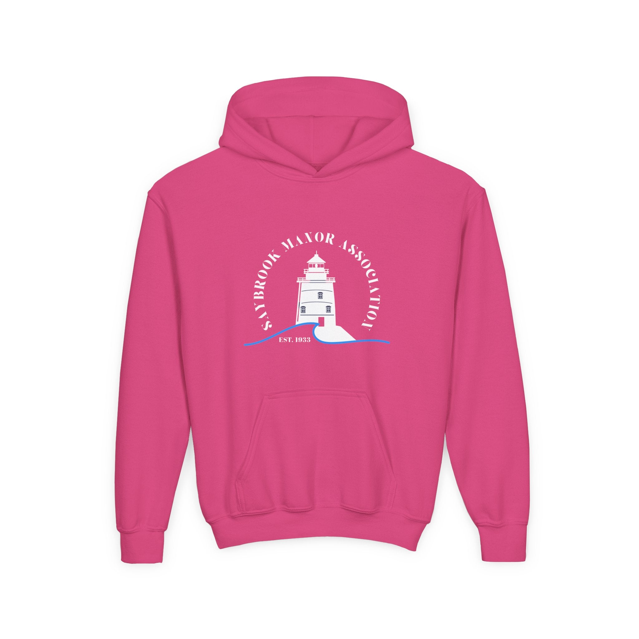 Youth Old Saybrook Hoodie with Logo On Front