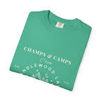 "Champs & Camps" -Camp Themed Bachelorette or Wedding Tee,  Bride Shirt, Last Trail Before The Veil, Bachelorette Party Gift, Summer Vacation Wear, [...]